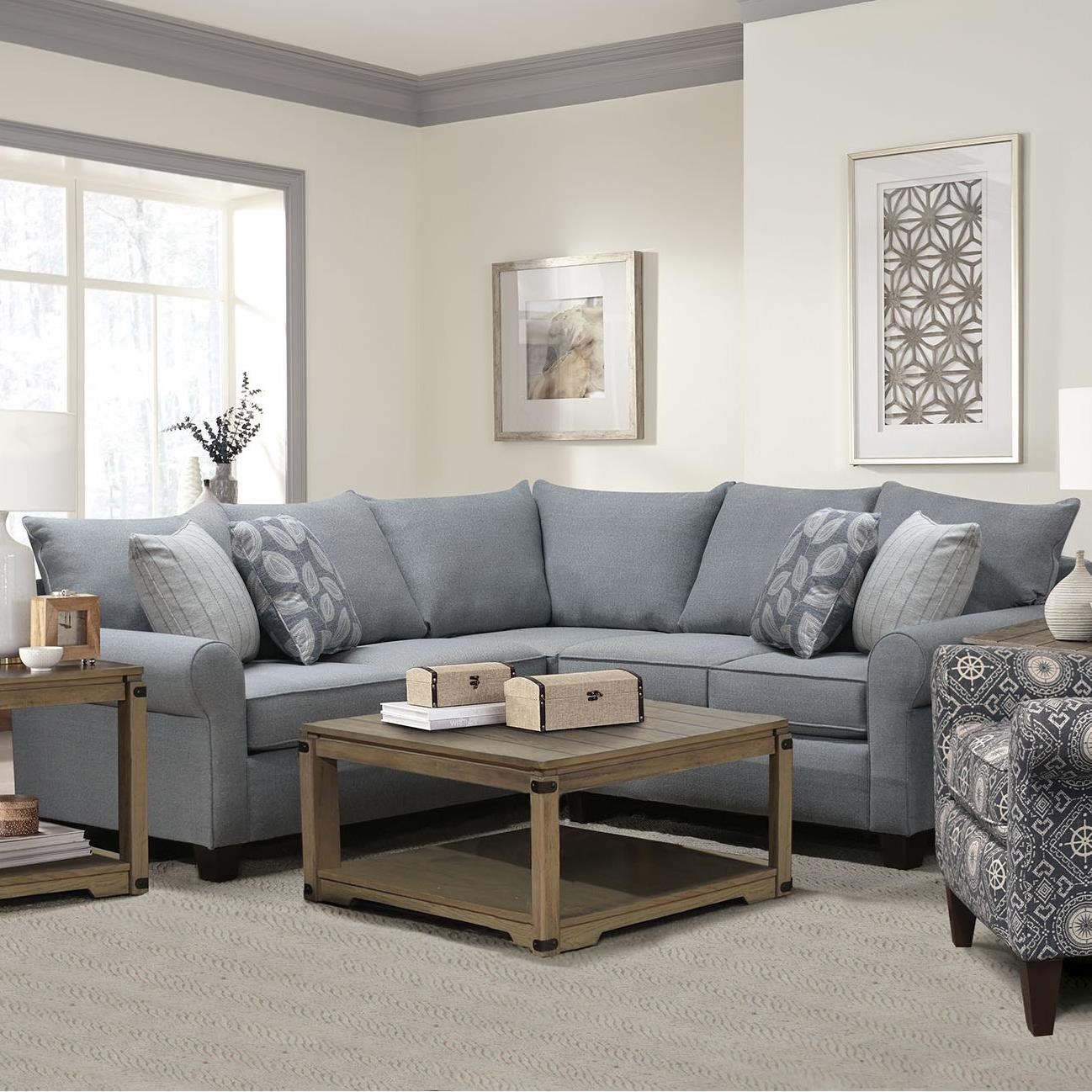 England Clementine 6J0028+63Macarena Agua Casual Sectional Sofa with